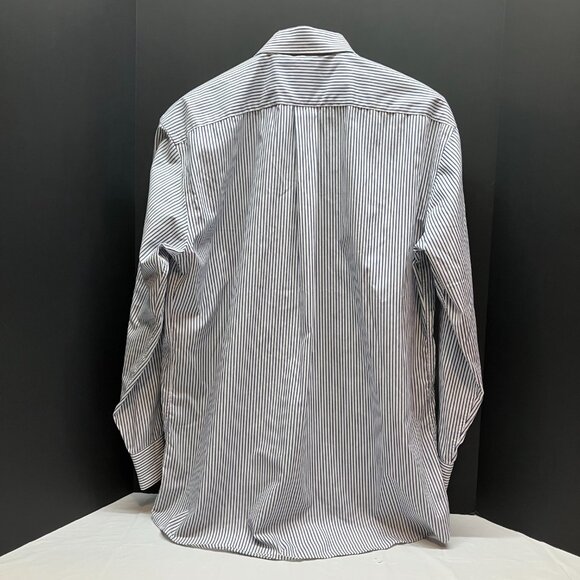 U.S. Polo Association Mens Long Sleeve‎ Button Down White Blue Striped Shirt M - Picture 2 of 8